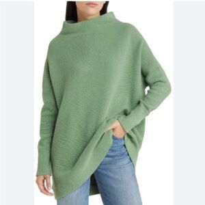 FREE PEOPLE Ottoman Slouchy Tunic Sea Fern Green Size Small